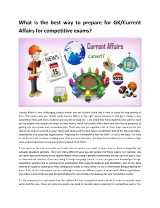 what is the best way to prepare for gk current