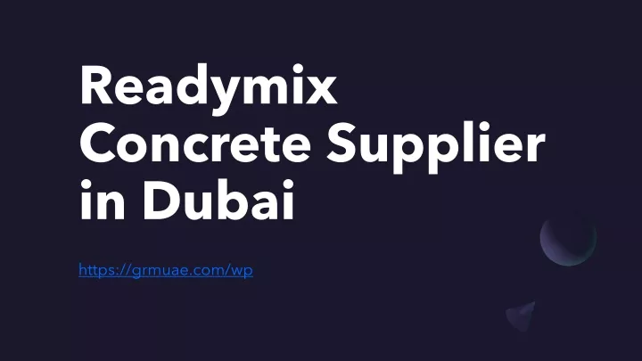 readymix concrete supplier in dubai