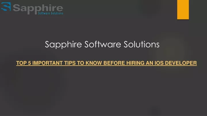 sapphire software solutions