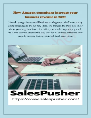 how amazon consultant increase your business