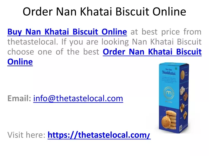 order nan khatai biscuit online