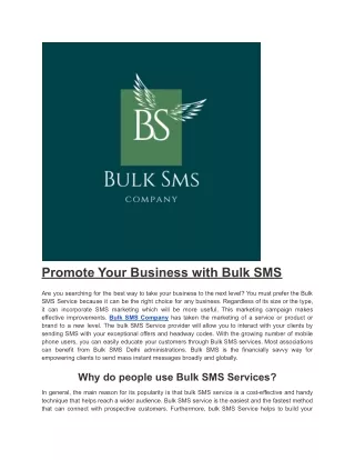 Bulk SMS | Bulk SMS Company