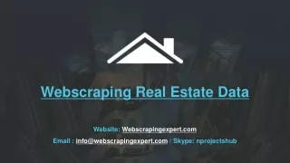 webscraping real estate data