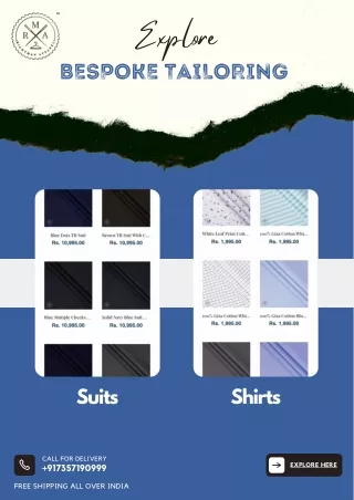 Men's Tailor-Made Suits at its Best - RMA