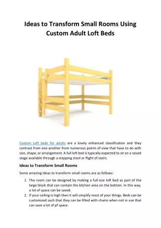 ideas to transform small rooms using custom adult