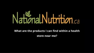 what are the products i can find within a health store near me