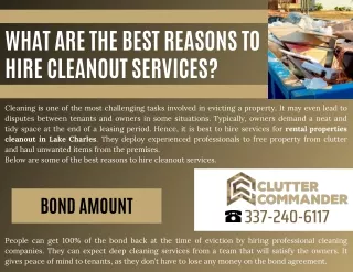 What are the Best Reasons to Hire Cleanout Services?