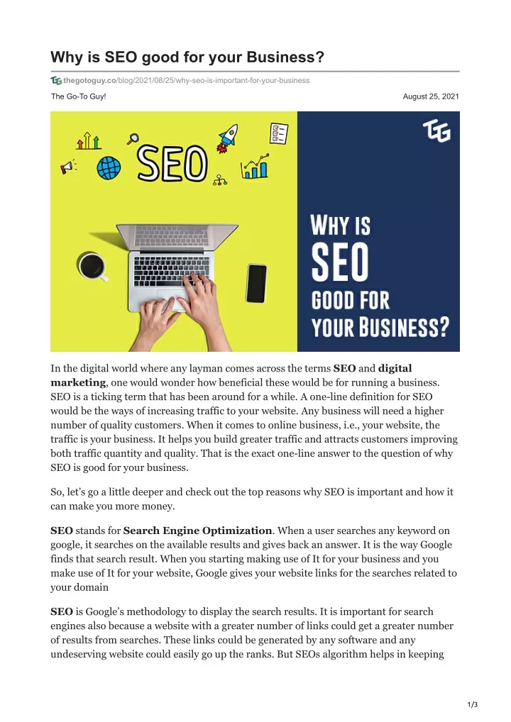 why is seo good for your business