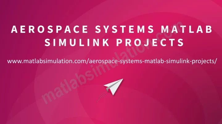 aerospace systems matlab simulink projects