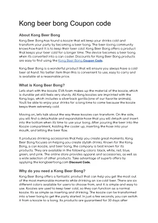 kong beer bong coupon code