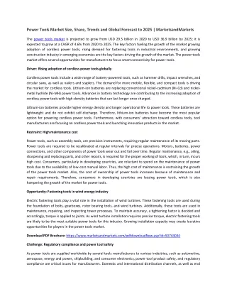 power tools market size share trends and global