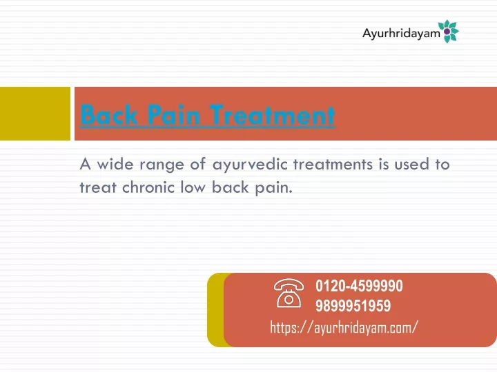 back pain treatment