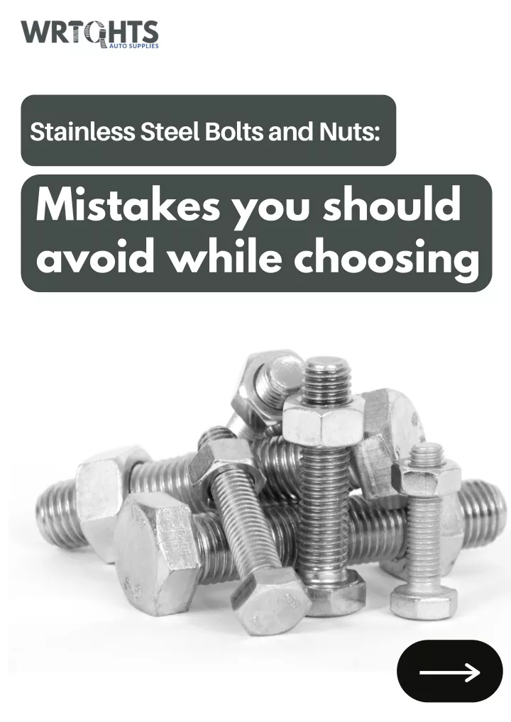 stainless steel bolts and nuts