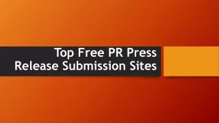 top free pr press release submission sites