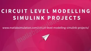 circuit level modelling simulink projects