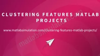 clustering features matlab projects