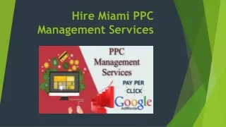 Hire Miami PPC Management Services