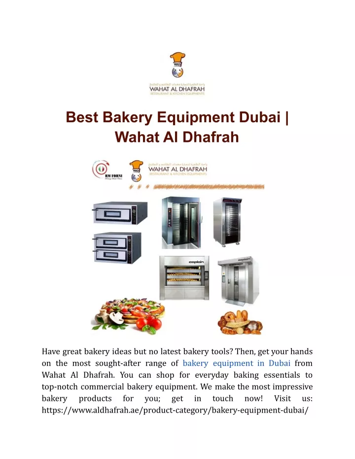 PPT Best Bakery Equipment Dubai Wahat Al Dhafrah PowerPoint Presentation ID10835853