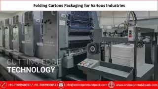 Folding Cartons Packaging for Various Industries