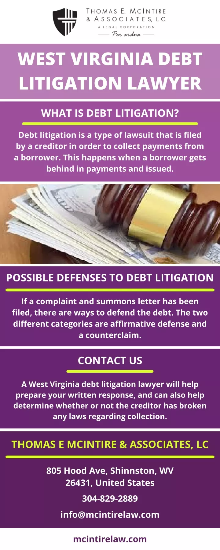 west virginia debt litigation lawyer