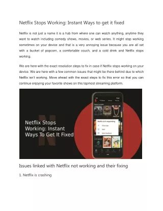 Netflix Stops Working: Instant Ways to get it fixed