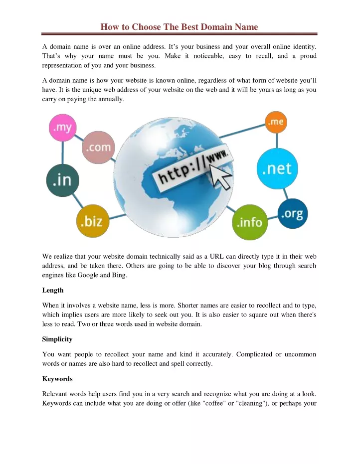 how to choose the best domain name