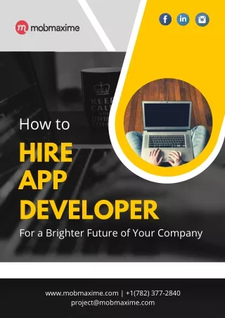 How to hire app developer for a brighter future of the company