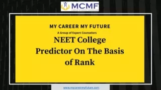 NEET College Predictor On The Basis of Rank