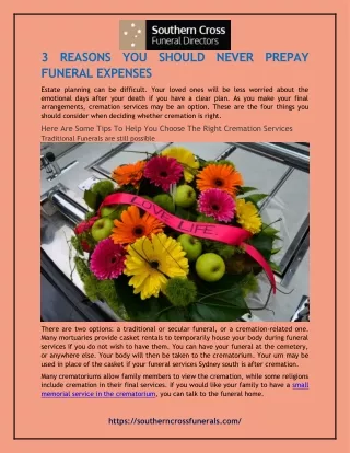 3 Reasons You Should Never Prepay Funeral Expenses