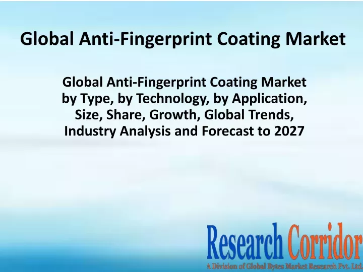 global anti fingerprint coating market