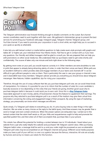 purchase telegram vote