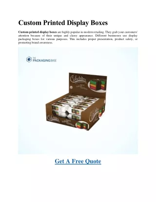 custom printed display boxes