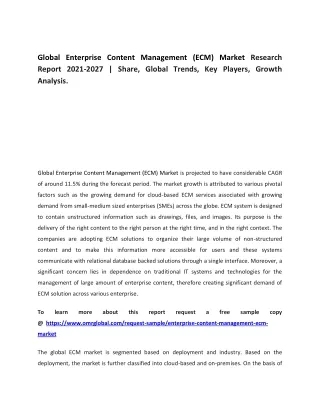 Global Enterprise Content Management