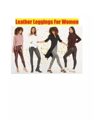 Leather Leggings For Women