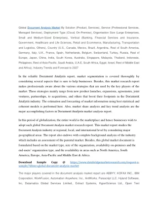 global document analysis market by solution