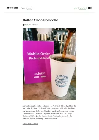 Best Coffee Shop Rockville
