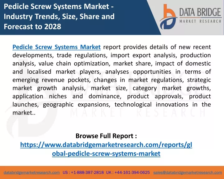 pedicle screw systems market industry trends size