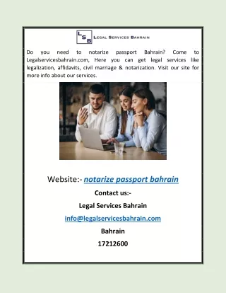 Do You Need To Notarize Passport Bahrain? | Legalservicesbahrain.com
