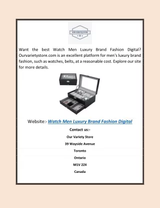 Watch Men Luxury Brand Fashion Digital |Ourvarietystore.com