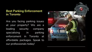 Best Parking Enforcement in Toronto | Canadian Security Services
