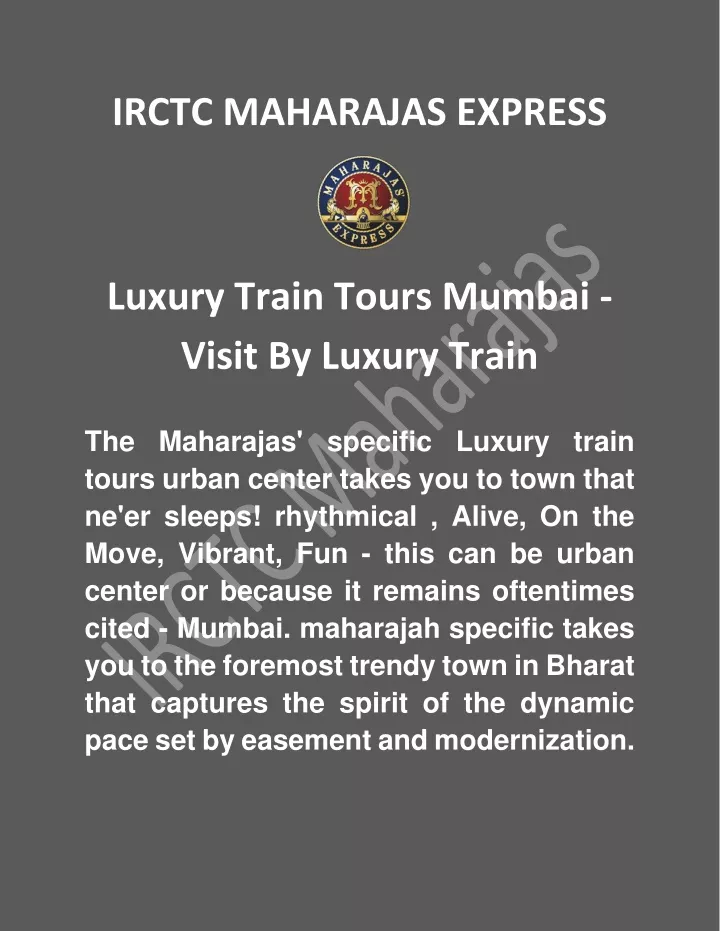 irctc maharajas express