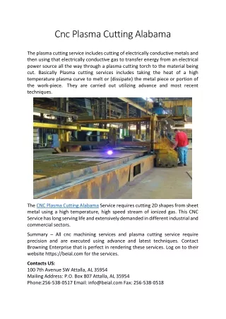 cnc plasma cutting alabama