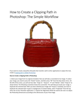 how to create a clipping path in photoshop