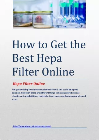 how to get the best hepa filter online