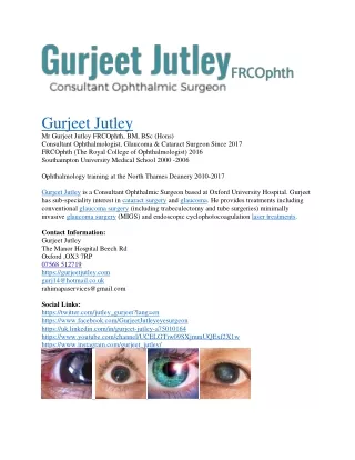 gurjeet jutley mr gurjeet jutley frcophth