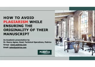 how to avoid plagiarism while ensuring the originality of their manuscript