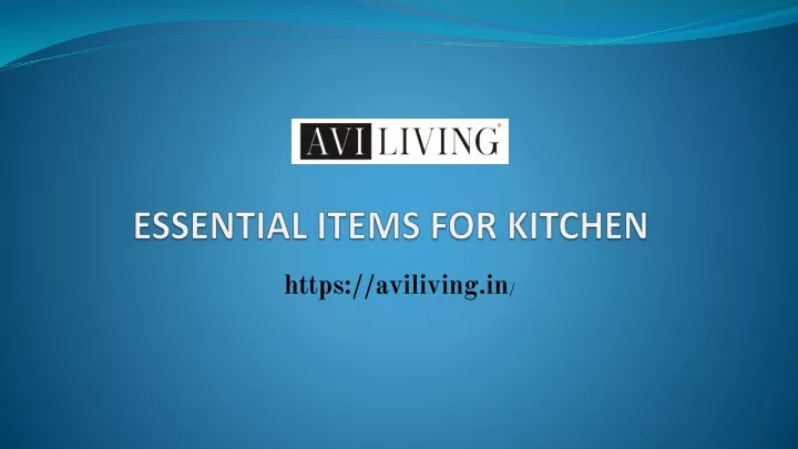 essential items for kitchen