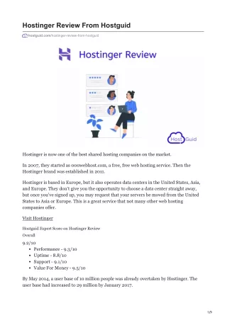 hostinger review from hostguid
