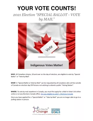 Special Ballot or Vote by Mail – Election 2021