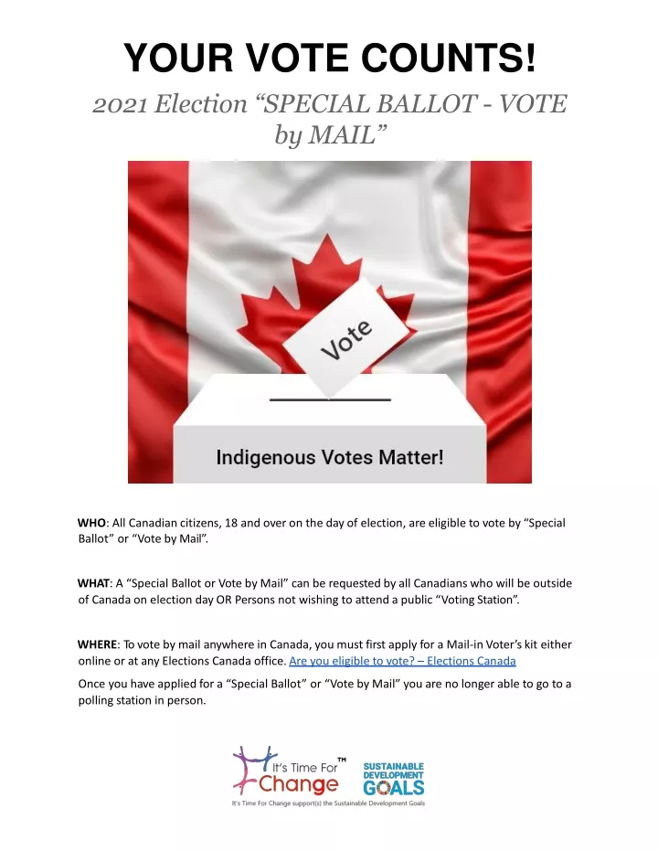 your vote counts 2021 election special ballot vote by mail